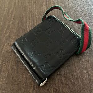 Gucci Black Embossed Leather Wallet